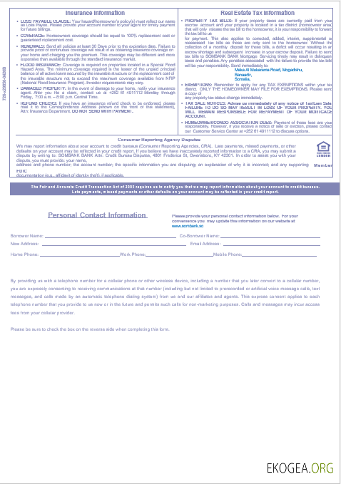 Relevé hypothécaire de la Somali Sombank aux formats Word et PDF 3